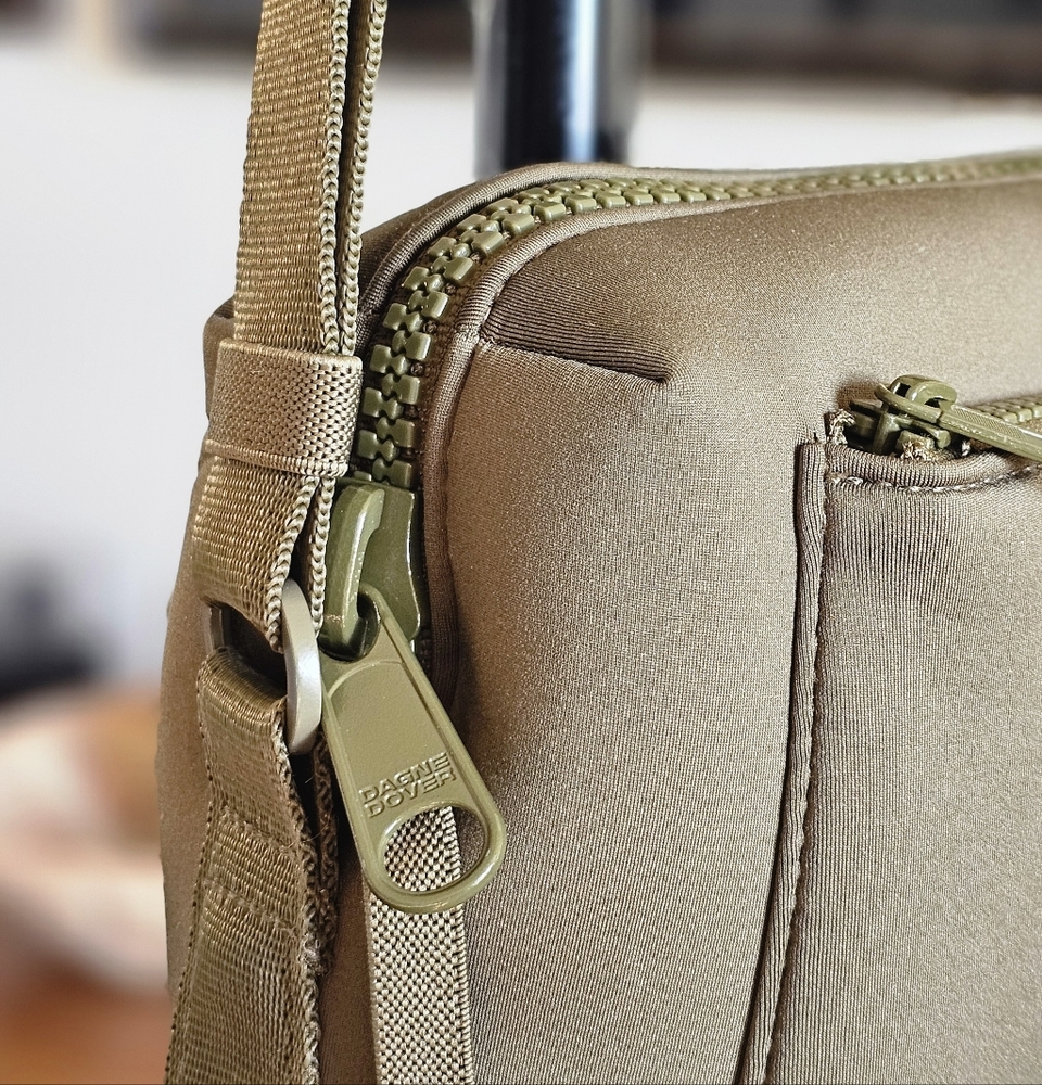 Dagne Dover Micah Neoprene Crossbody Bag Dark Moss - Picture 3 of 13